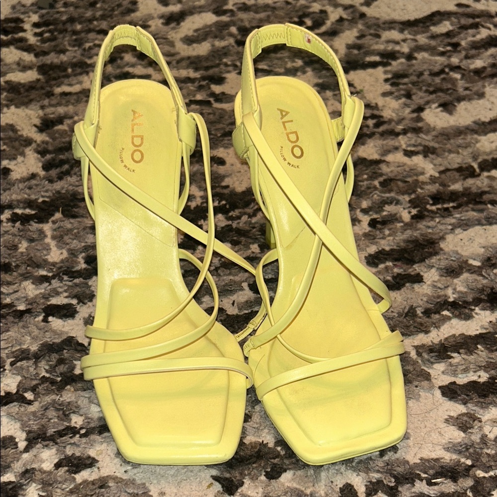 ALDO Lime Strappy Heels